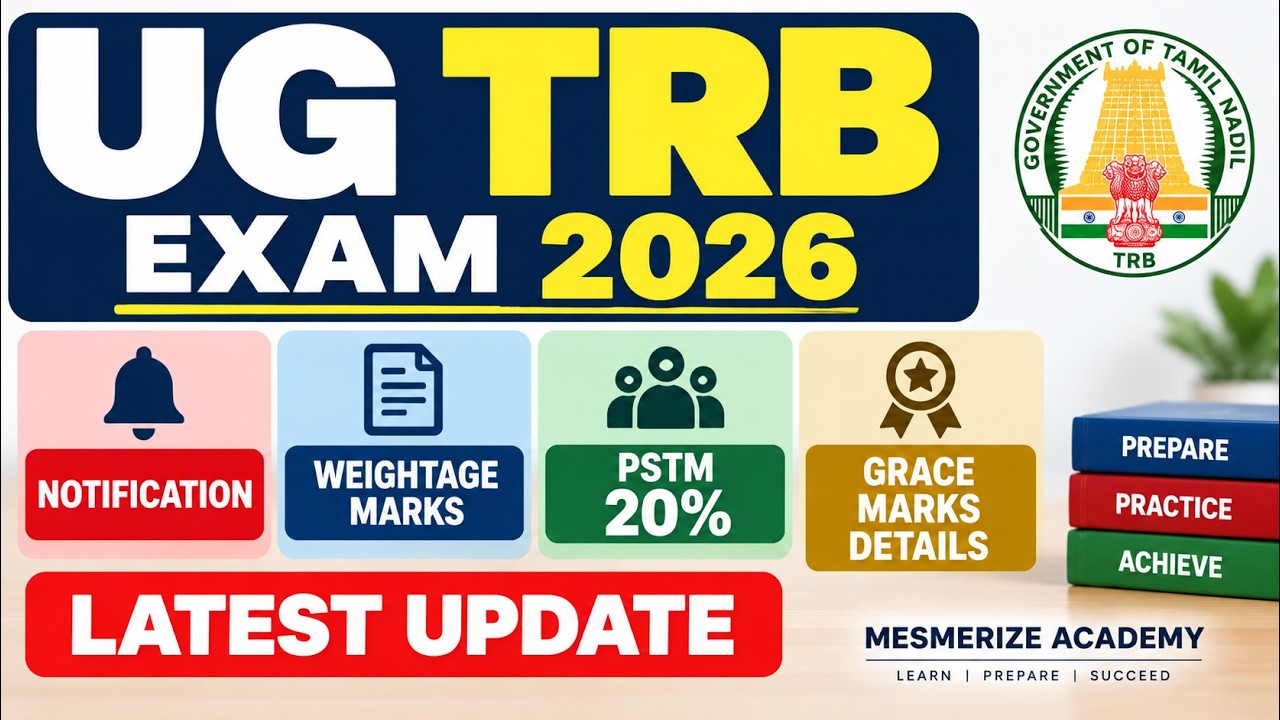 UG TRB Exam 2026 Notification | Weightage Marks | PSTM 20% | Grace Marks Details | Latest Update |