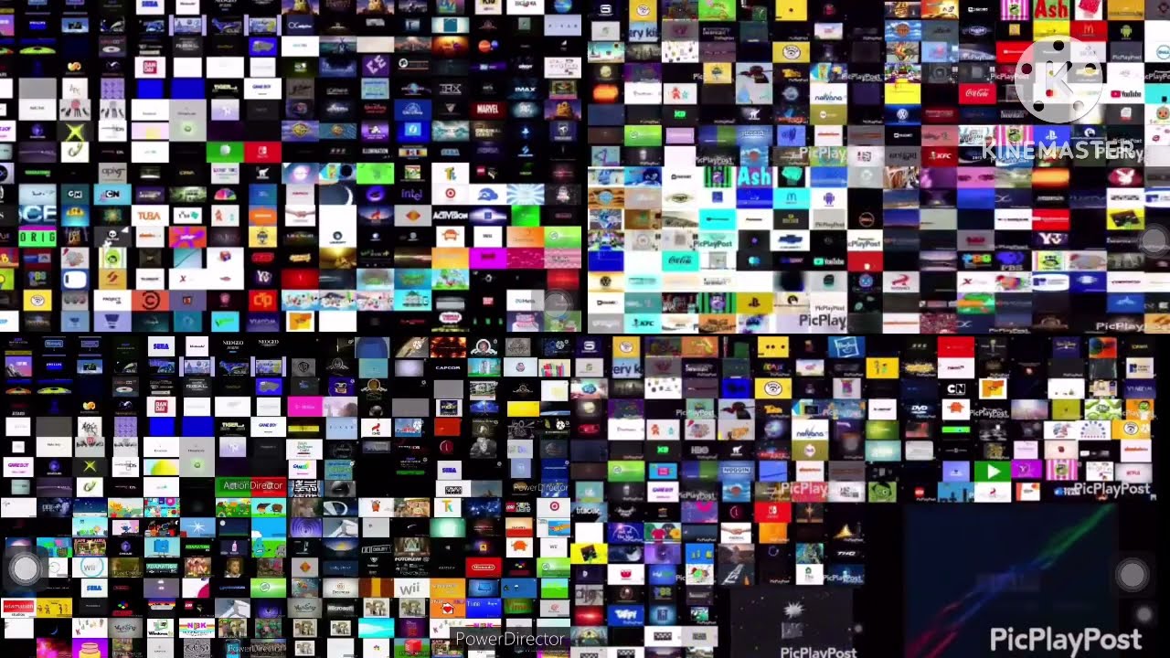 a lot of logos played at once