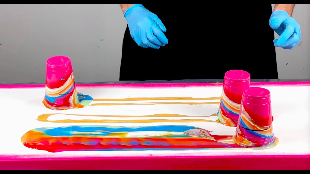 WOW!~Boulder Cells~Flip and Drag Technique~Acrylic Pouring~Fluid Art~328