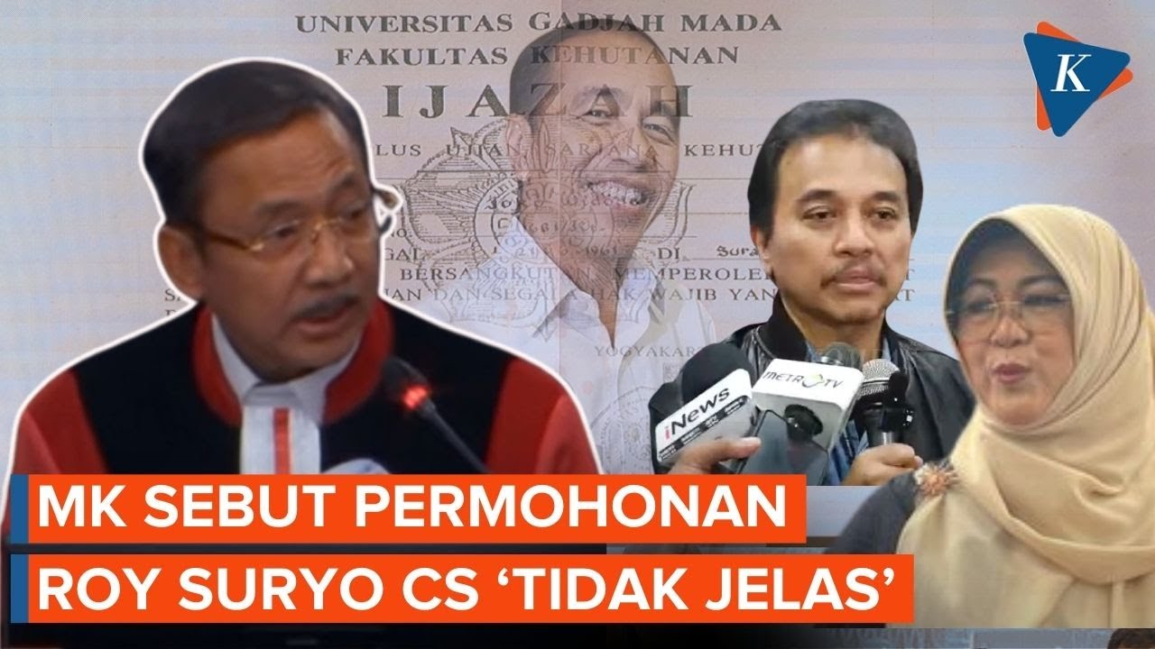 Mahkamah Konstitusi Sebut Permohonan Roy Suryo Cs Tidak Jelas