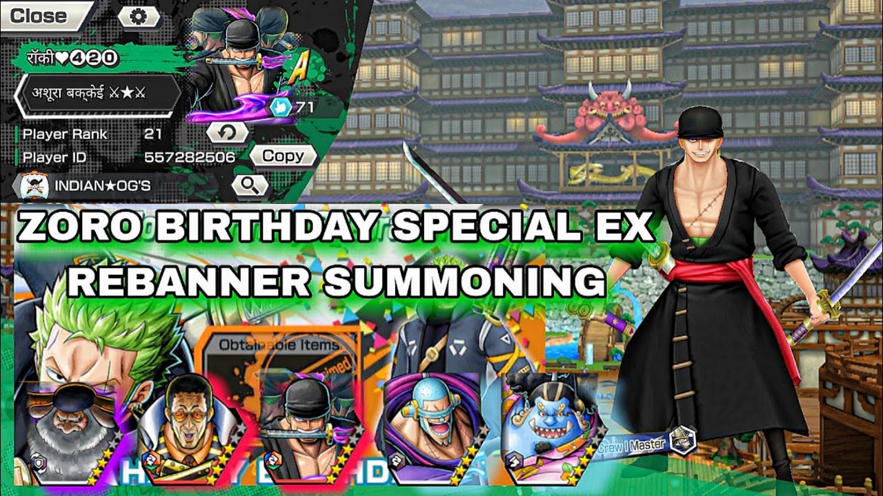 Zoro Birthday Special (5K RDS) EX Banner Summoning