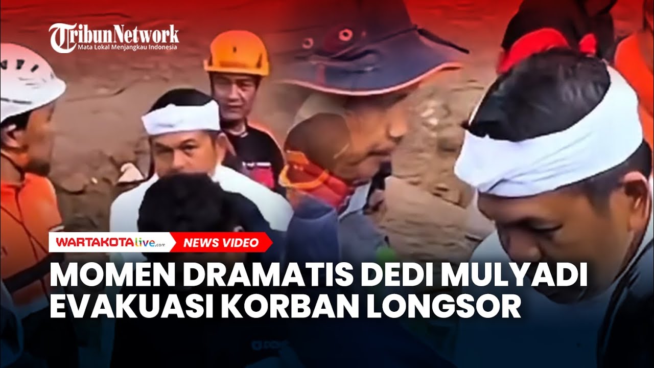 Momen Dramatis Dedi Mulyadi Evakuasi Korban Longsor Cisarua