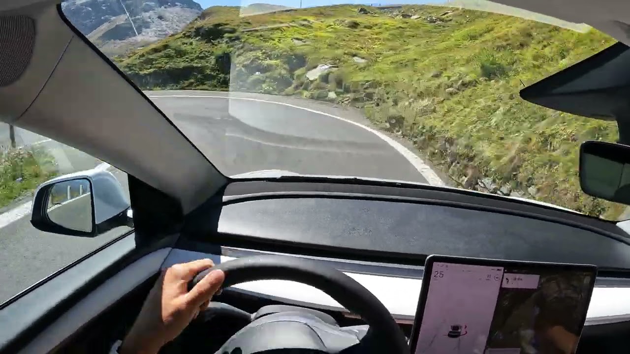Tesla Model Y 🚗⚡ Scenic Drive 🚗 Furkapass, Switzerland - GoPro TimeWarp