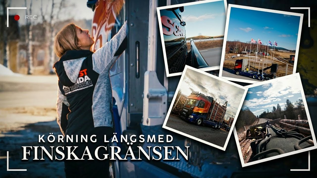 KÖR TIMMERBIL LÄNGS FINSKAGRÄNSEN (Passerar polcirkeln)