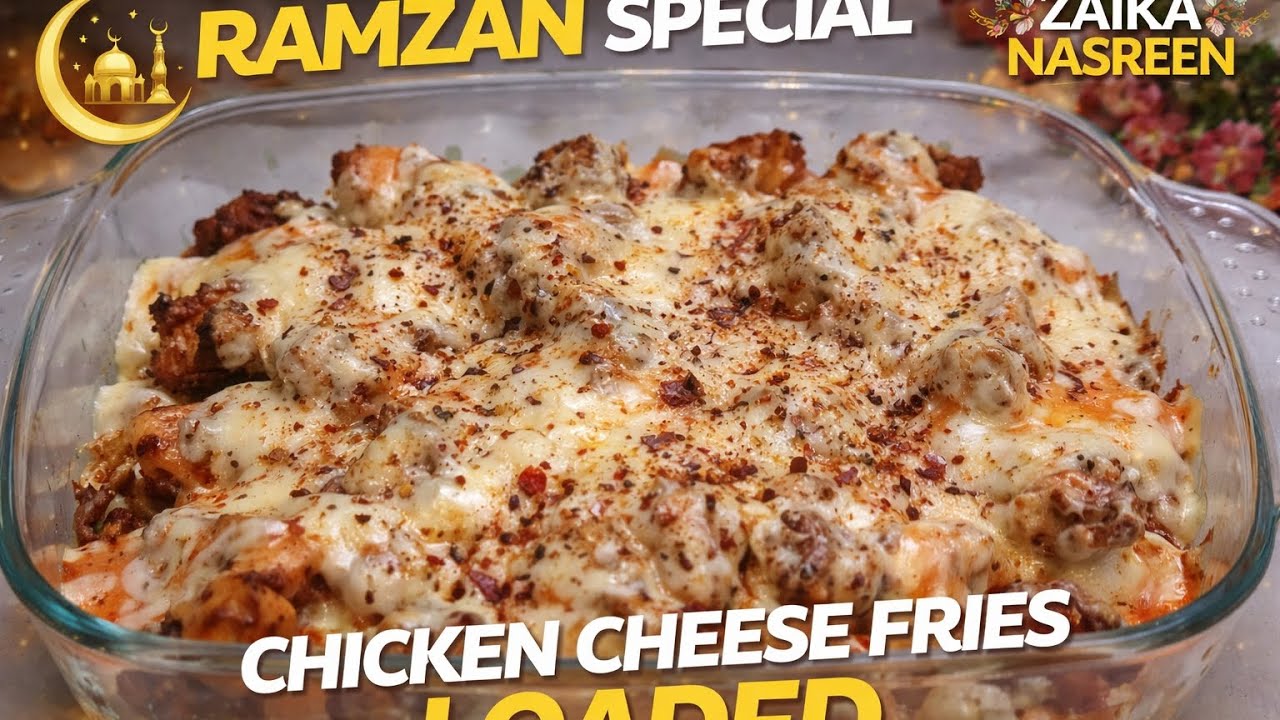 Chicken Cheese Fries Loaded ~ Ramzan Special 🌙✨ | #easy #tasty #ramzan #cheeselovers @zaikanasreen 