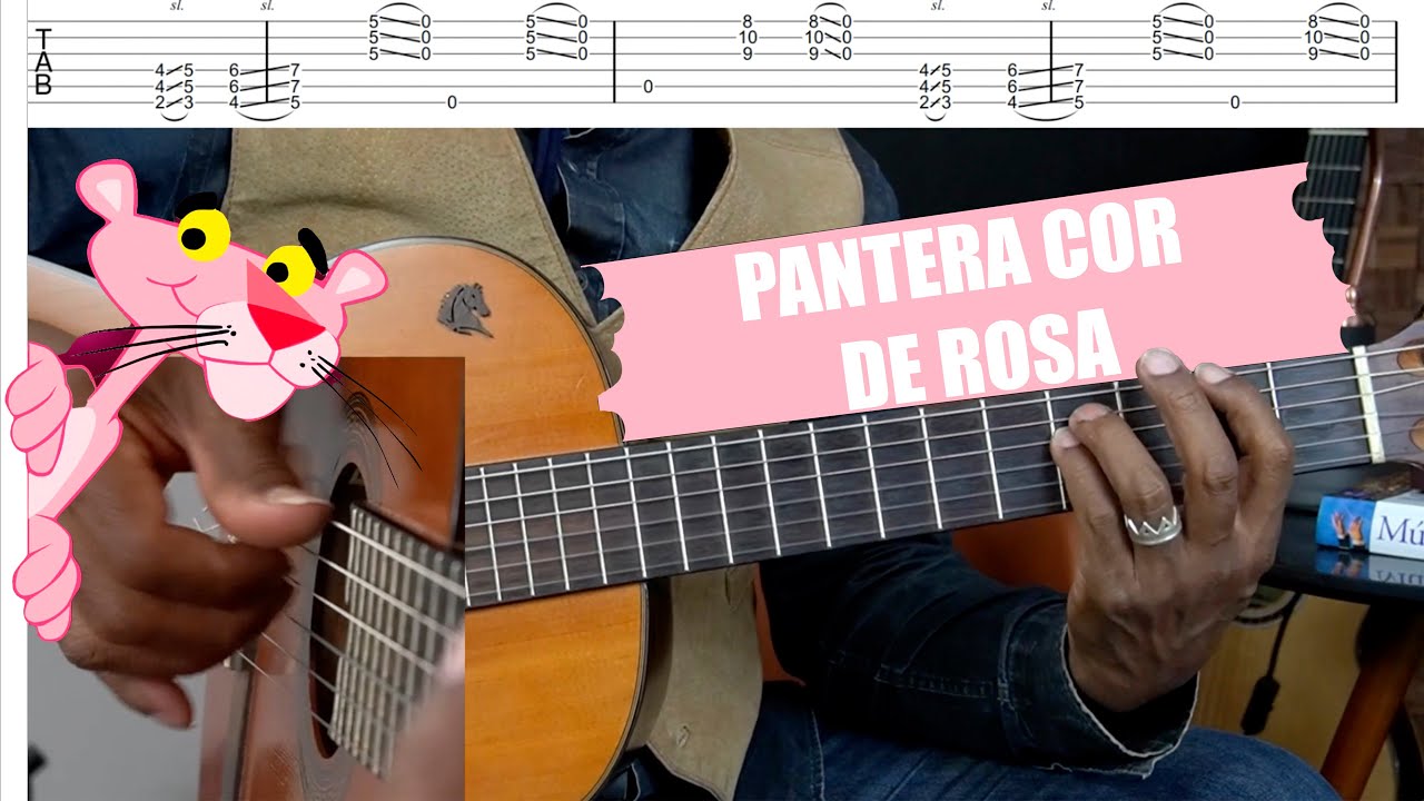 Como tocar PANTERA COR DE ROSA no VIOLÃO vídeo com TABLATURA
