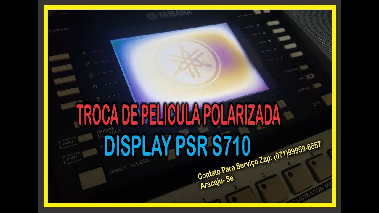 Troca Da Película Polarizada Display Teclado Yamaha Psr S710