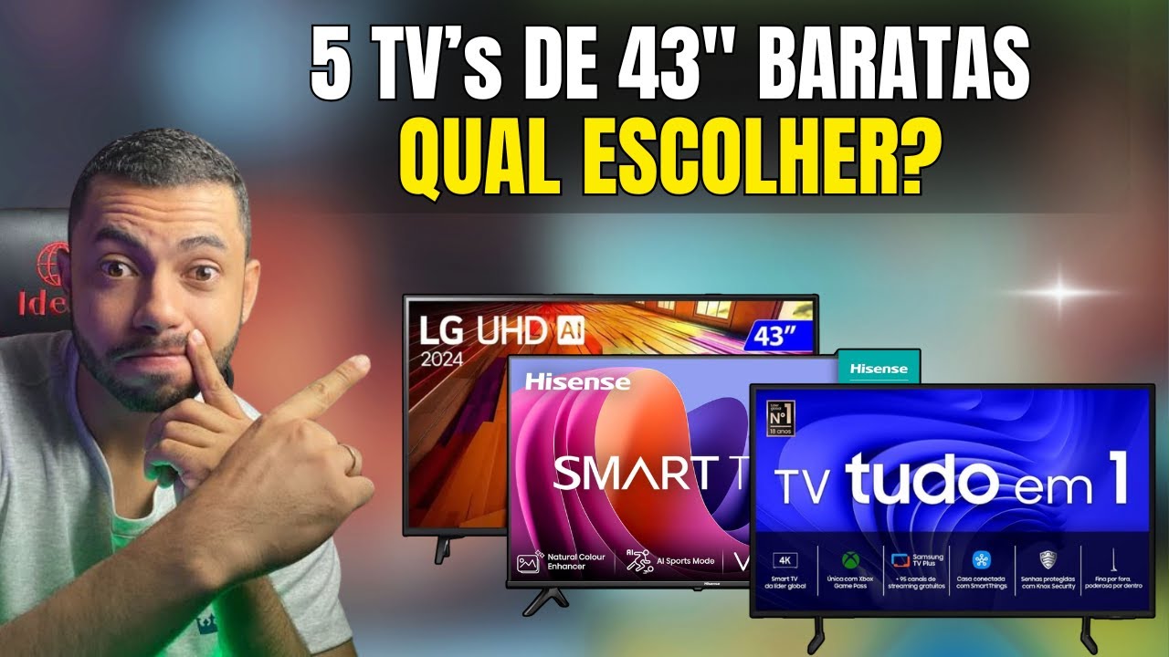 ✅ [VEJA] TV de 43 POLEGADAS | Confira os 5 Modelos Que Valem a Pena!