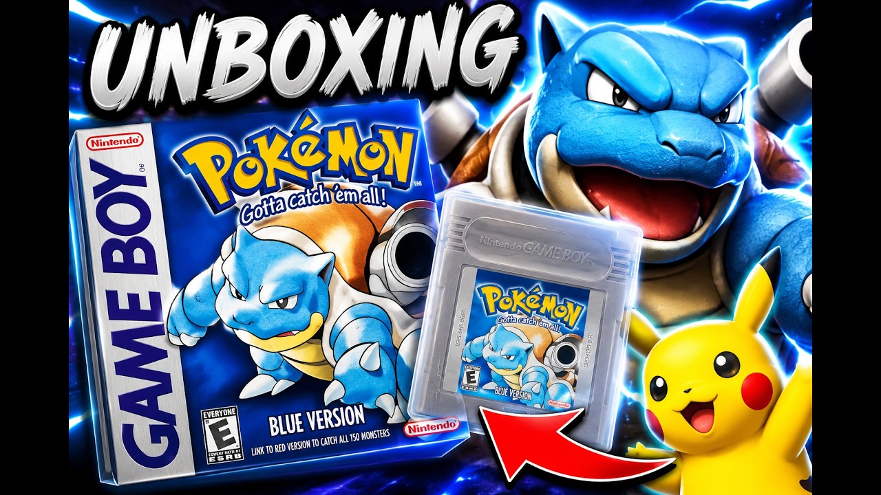 #94 Unboxing Pokemon Blue for Game Boy, 100% original and box near mint condition.