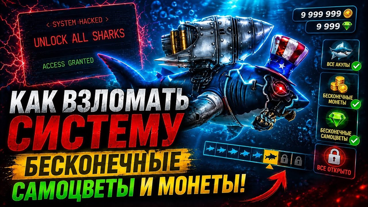 КАК ВЗЛОМАТЬ СИСТЕМY | Hungry Shark Evolution | БЕСКОНЕЧНЫЕ 