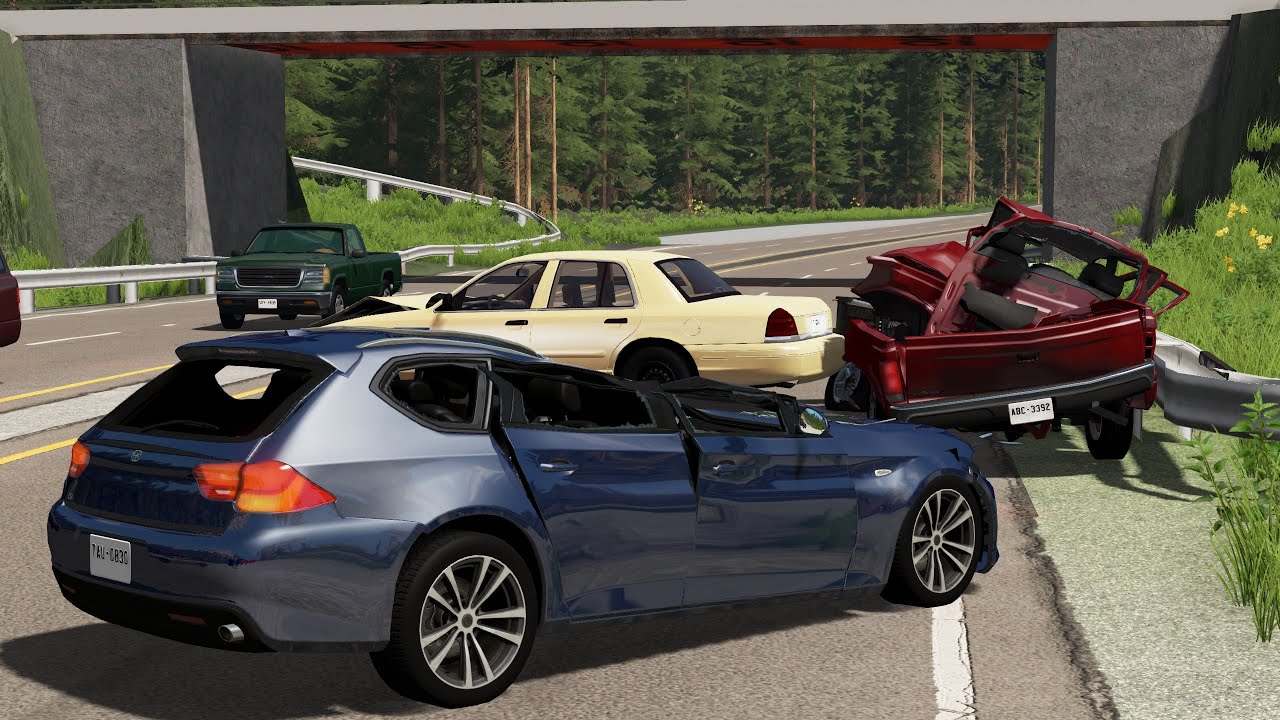 Highway Crashes Compilation #27 - BeamNG.Drive| BeamNGTV
