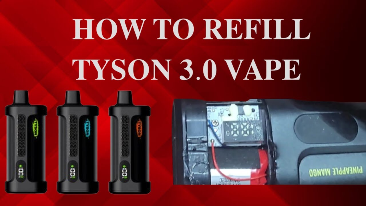 How To Open & Refill a Tyson 3.0 Disposable Vape - Disassembly & Reassembly Instructions