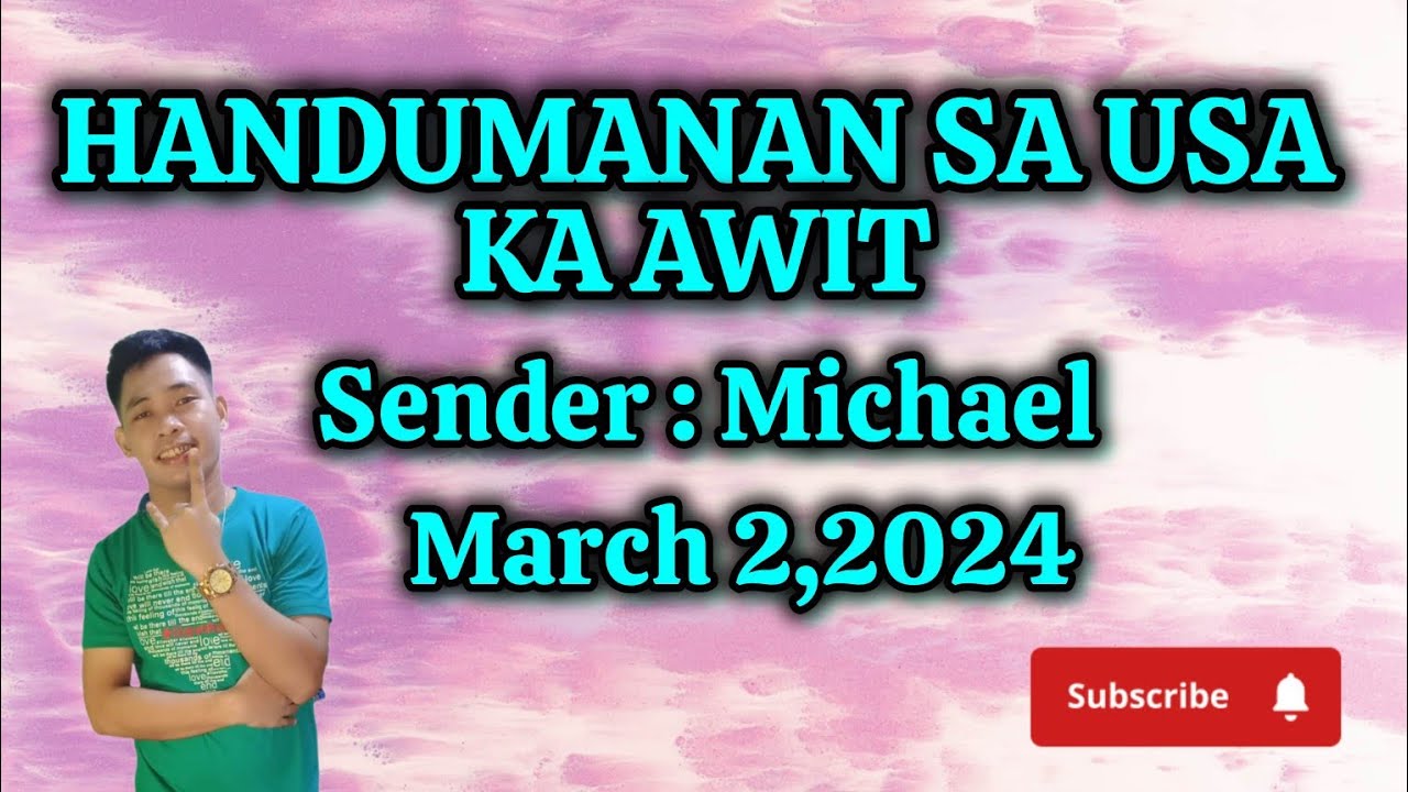 handumanan sa usa ka awit March 2, 2024 Sender Michael