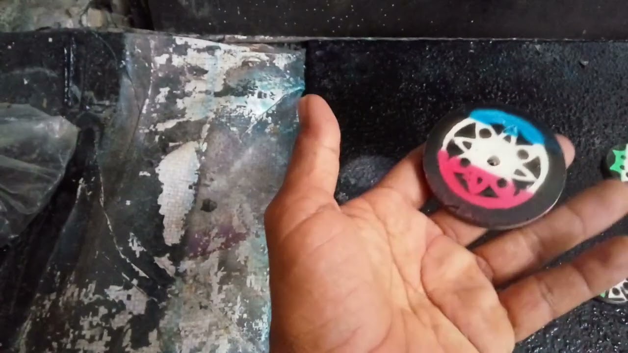proses pengecatan gangsing modif paralon