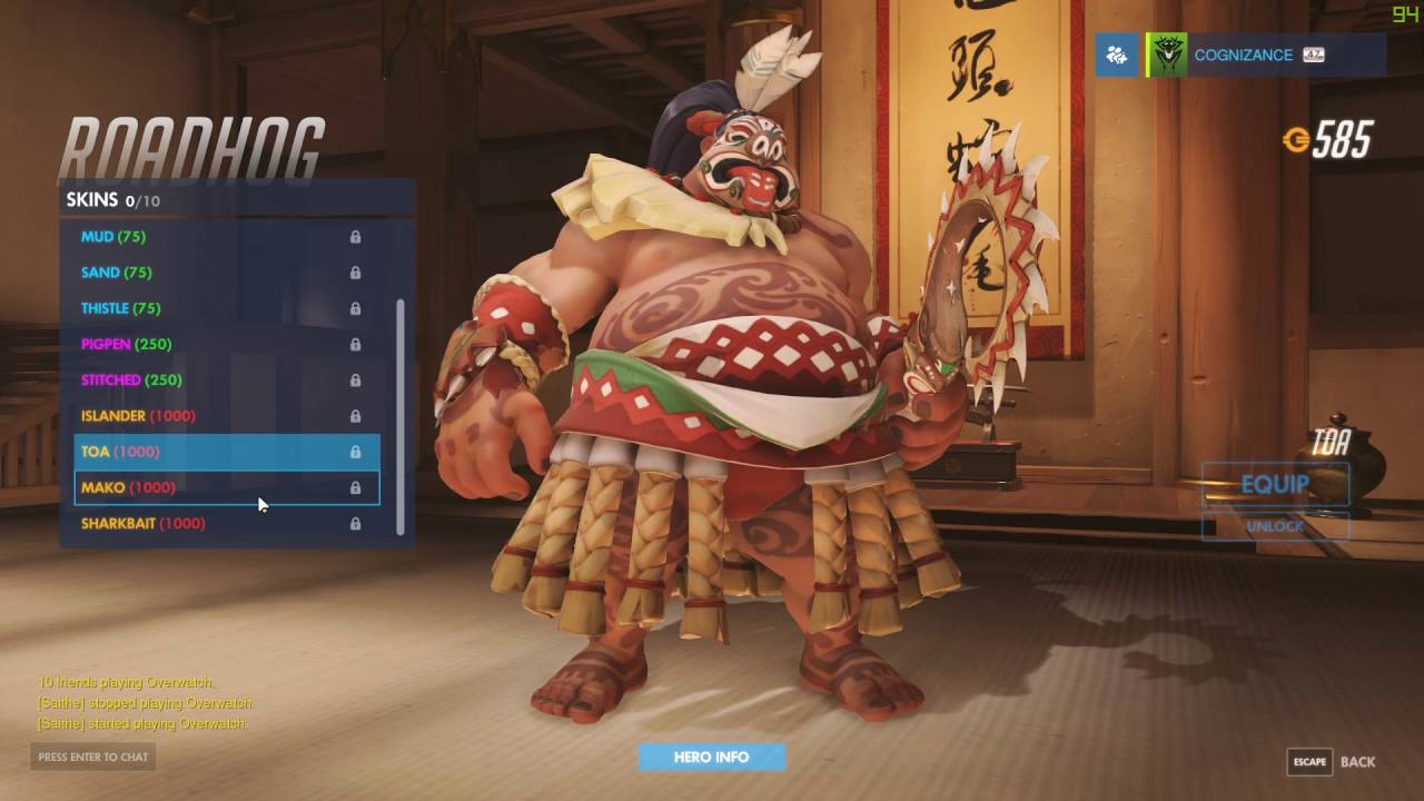 Overwatch   all Epic and Legendary skins