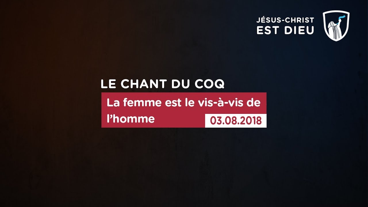 La femme est le vis-à-vis de l'homme (Shora KUETU - 03/08/18)