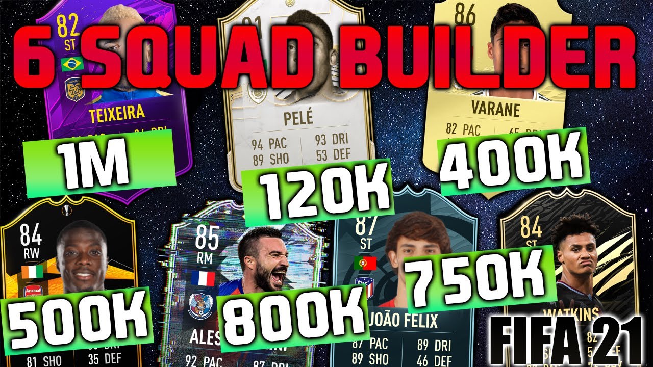 FIFA 21 SQUAD BUILDER 120K 400K 500K 750K 800K 1M HYBRID SQUAD BUILDER - FUT CHAMPIONS TEAM