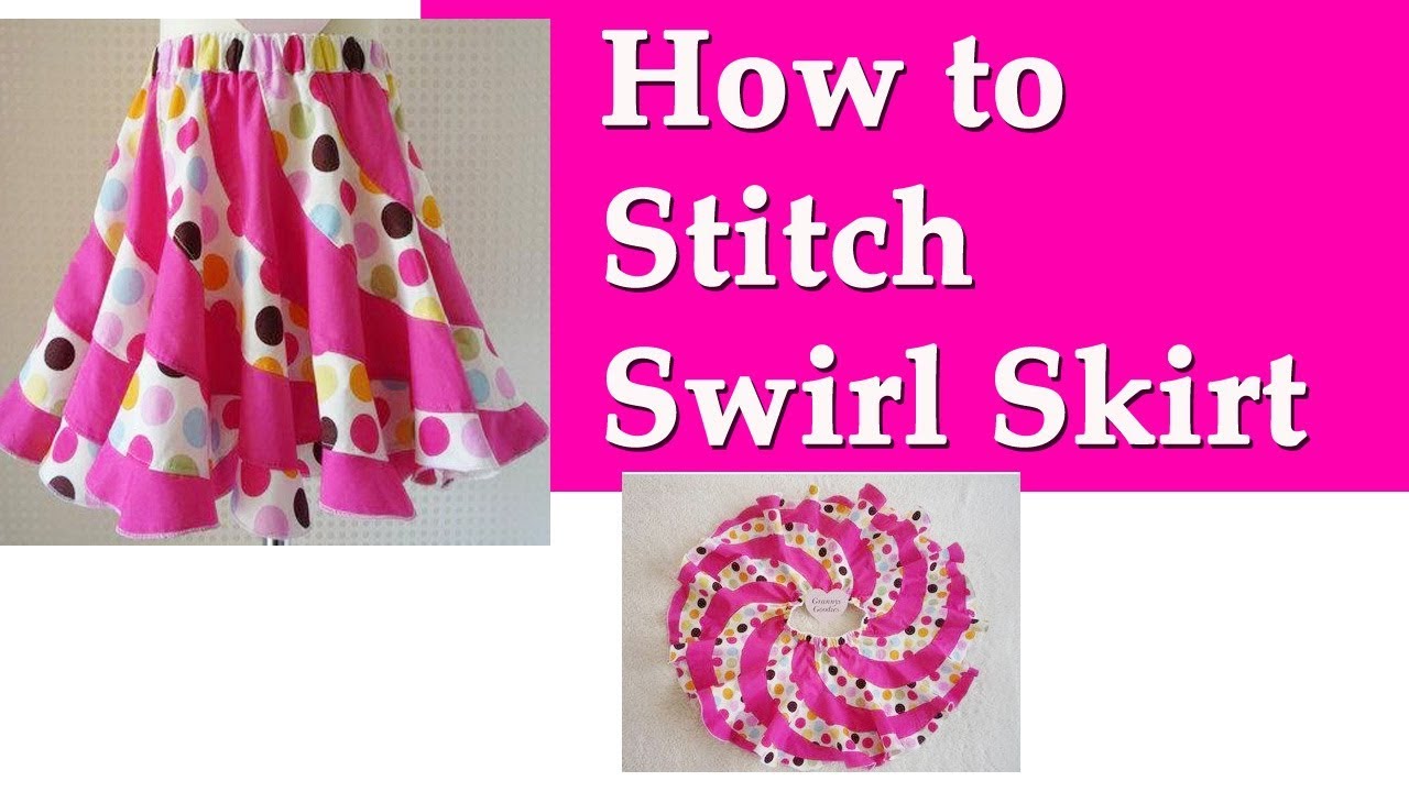 How to stitch a Swirl skirt for girls DIY tutorial/english subtitles EMODE