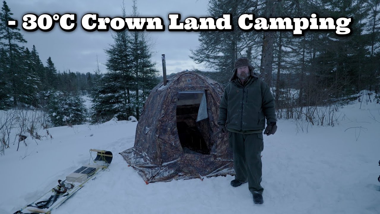 -30°C Hot Tent Camping | Northern Ontario Backcountry Winter Adventure 