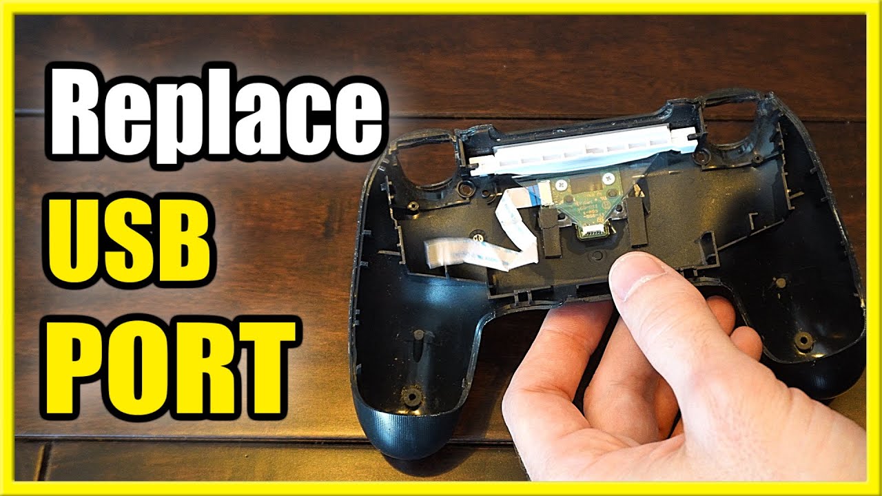 Как исправить ошибку, из-за которой контроллер PS4 не заряжается, и заменить порт USB (быстрый ме...