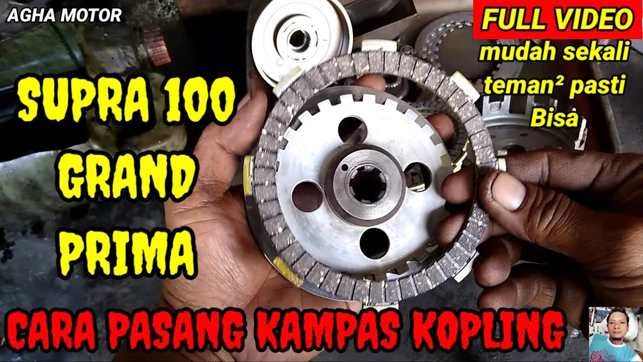 cara pasang kampas kopling supra 100/grand/prima