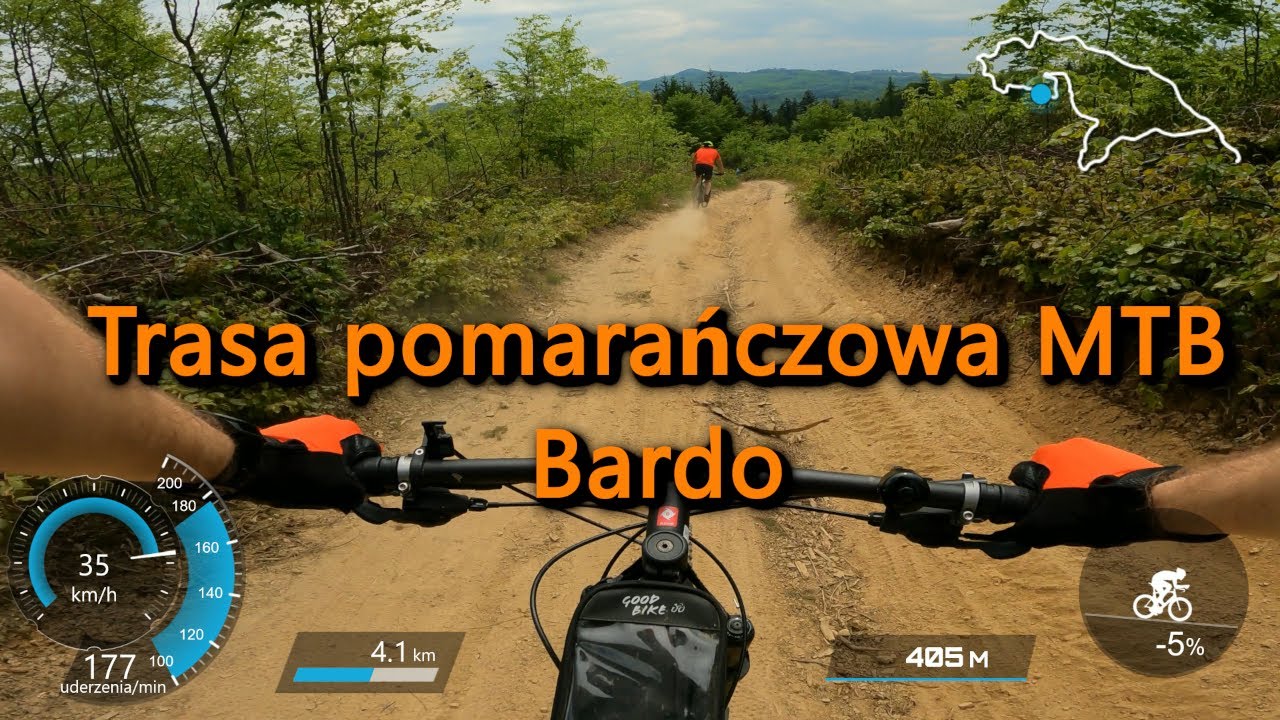 Pomarańczowa trasa MTB Bardo. Nowa trasa. Pętla Muflona.