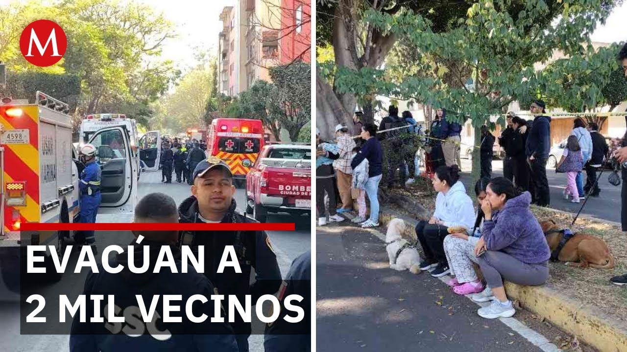 Explosión por gas en Coyoacán deja cinco heridos y 2 mil desalojados