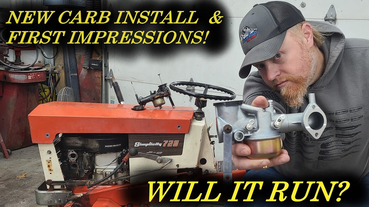 Cheap Chinese Carburetor, will it work? #simplicity #gardentractor #mower #repair