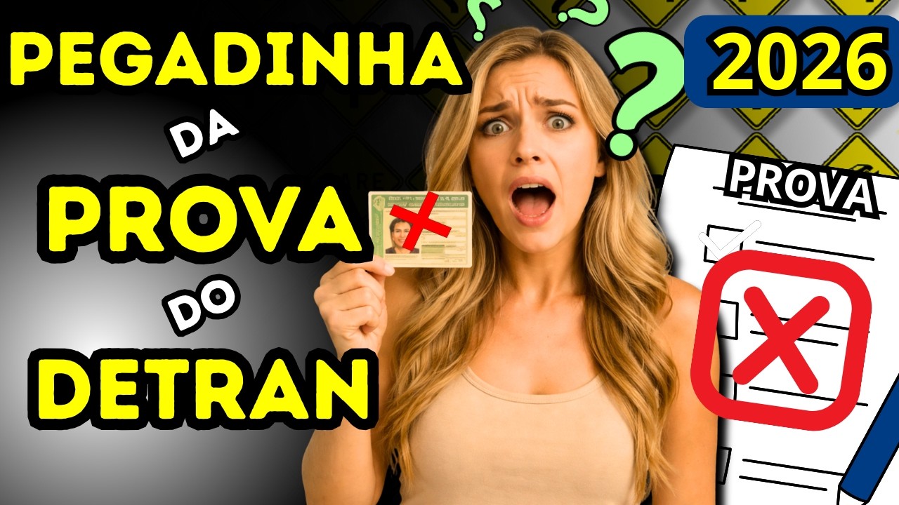 PROVA TEÓRICA do DETRAN 2026 – Questões MAIS COBRADAS em todo o BRASIL