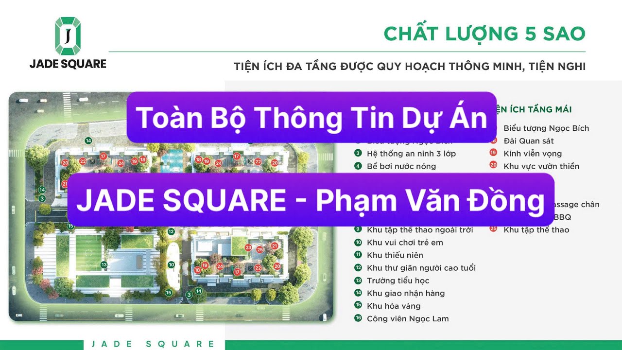 Thông Tin Dự Án Jade Square - Phạm Văn Đồng - Cổ Nhuế - Bắc Từ Liêm | Vinhomes Trung Đen