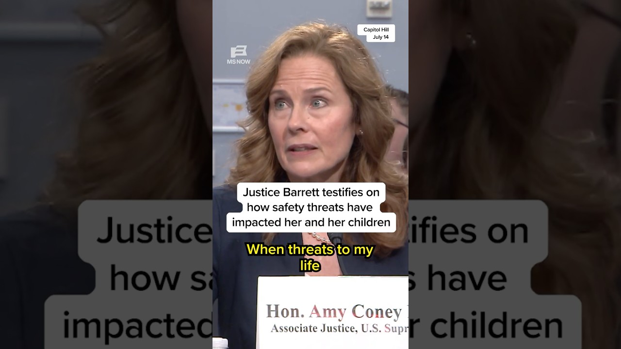 Justice Barrett testifies on how safety threats have impacted her and her children