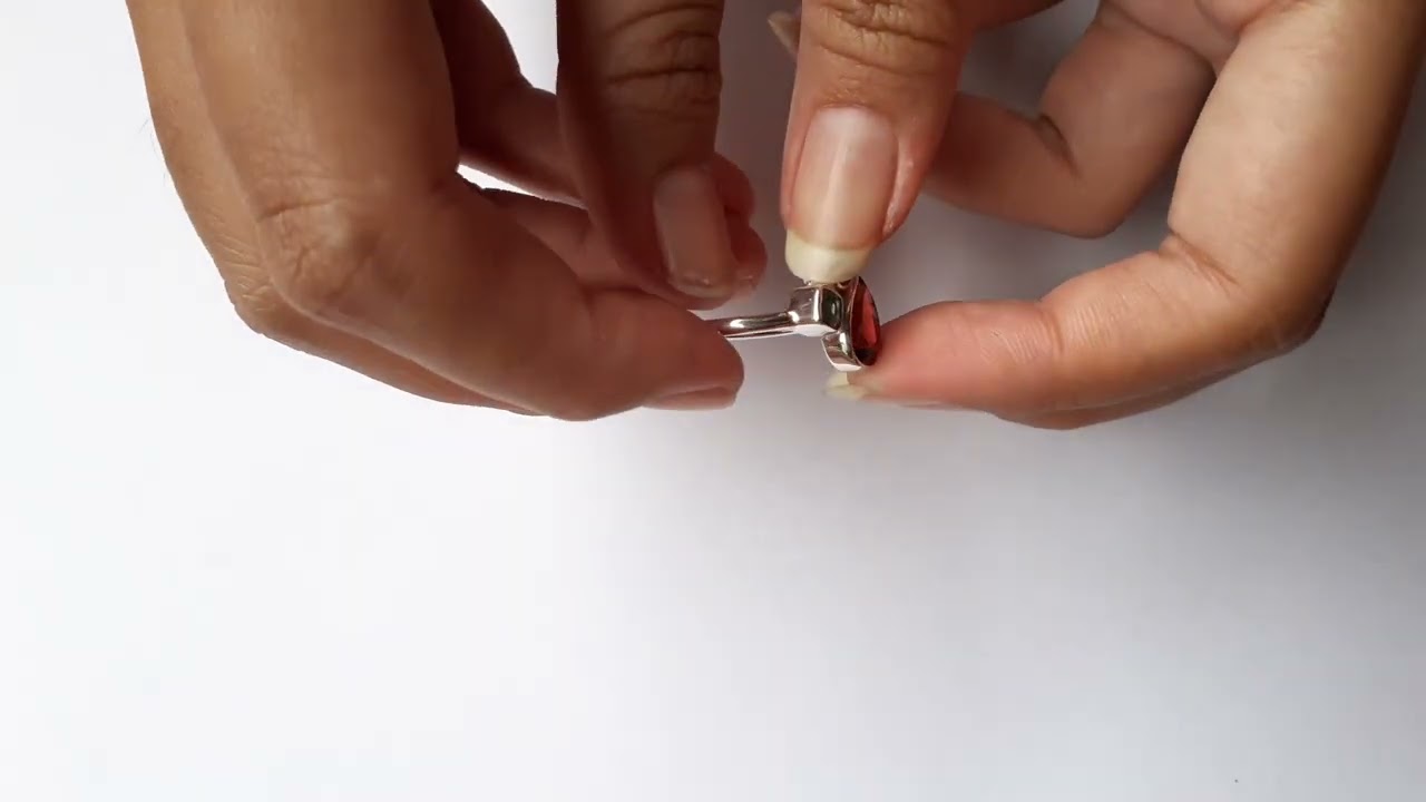 Sterling silver, Mixed gemstone ring