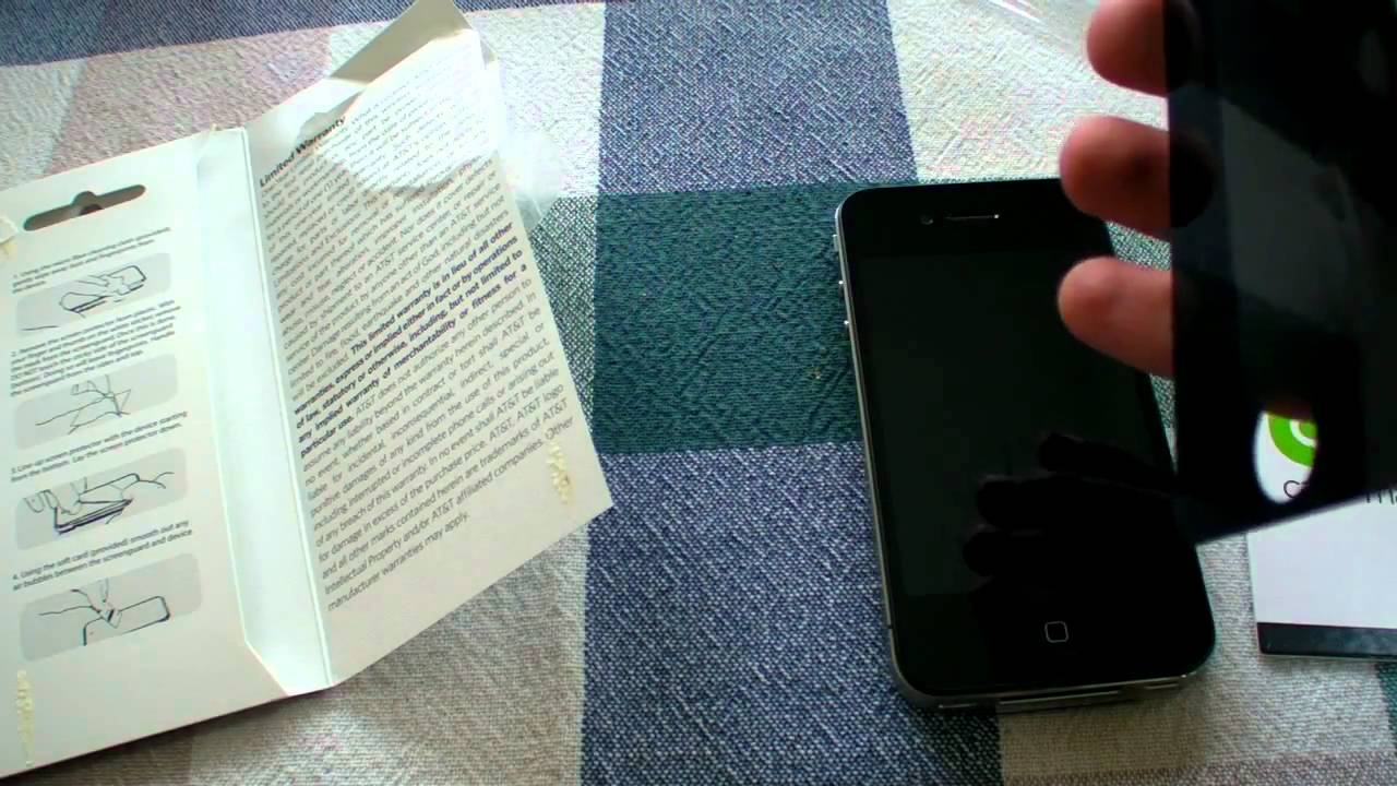 iPhone 4 (black) Privacy Screen Application ASMR