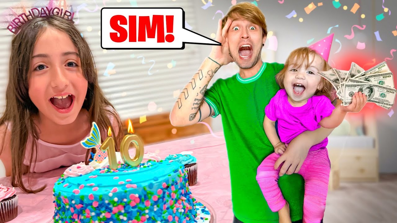 DIA DO SIM da MINHA FILHA SOPHIE no ANIVERSÁRIO DE 10  ANOS! O QUE ELA PEDIU? Pai Também Vloga