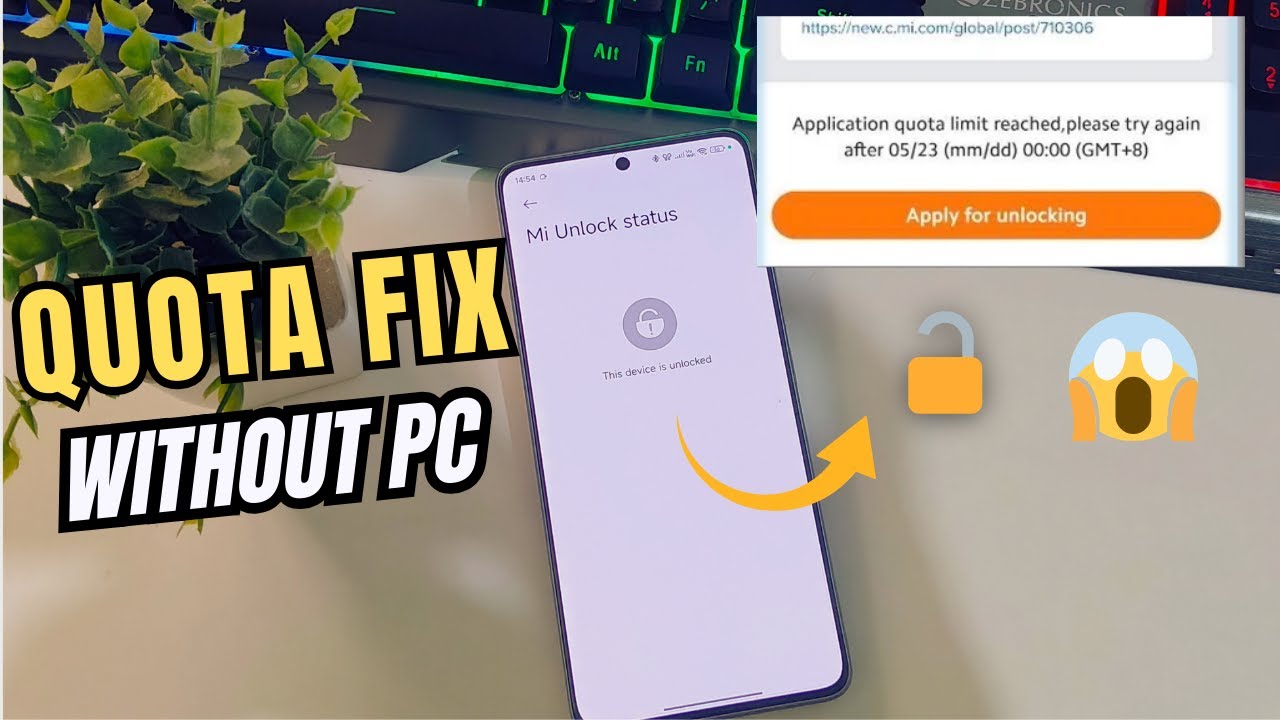 Quota Reached Error FIX Without PC 😱 | Xiaomi Bootloader Unlock Permission (HyperOS)