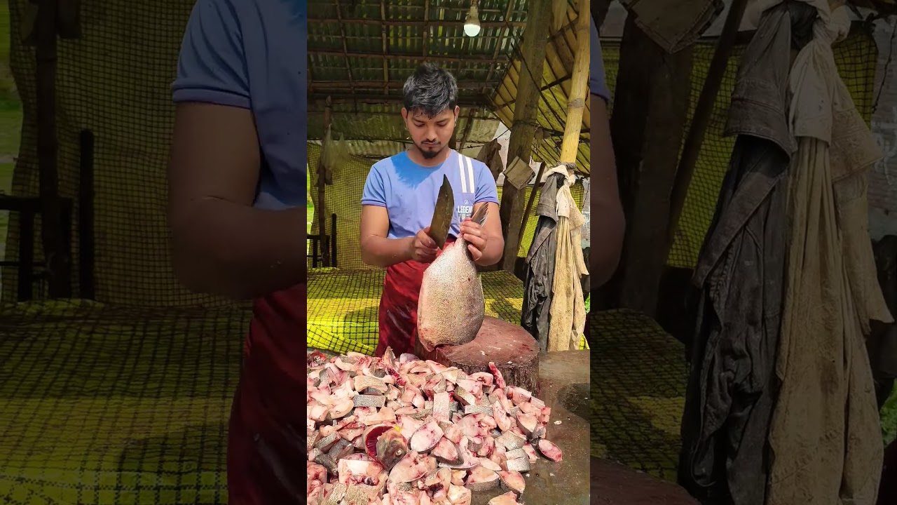 Fresh Rohu Fish Cutting in Market 😲Village Style Fish Cutting | Super Fast CuttingBig Fish Cutting🐟