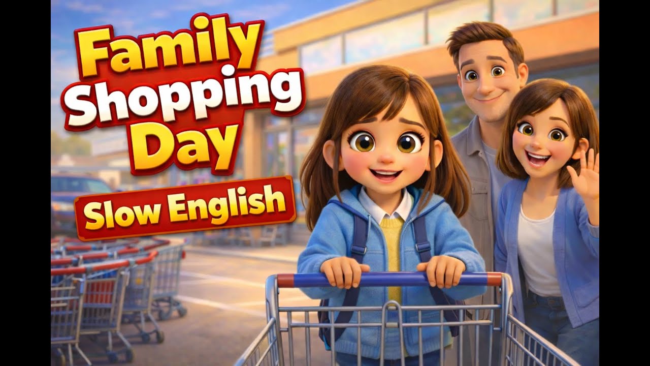 Family Shopping Day | Slow English Story for Beginners (A1–A2)
