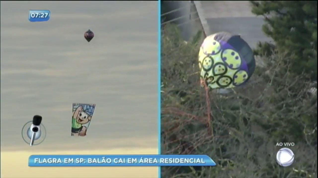 Balões caem em áreas residenciais de São Paulo