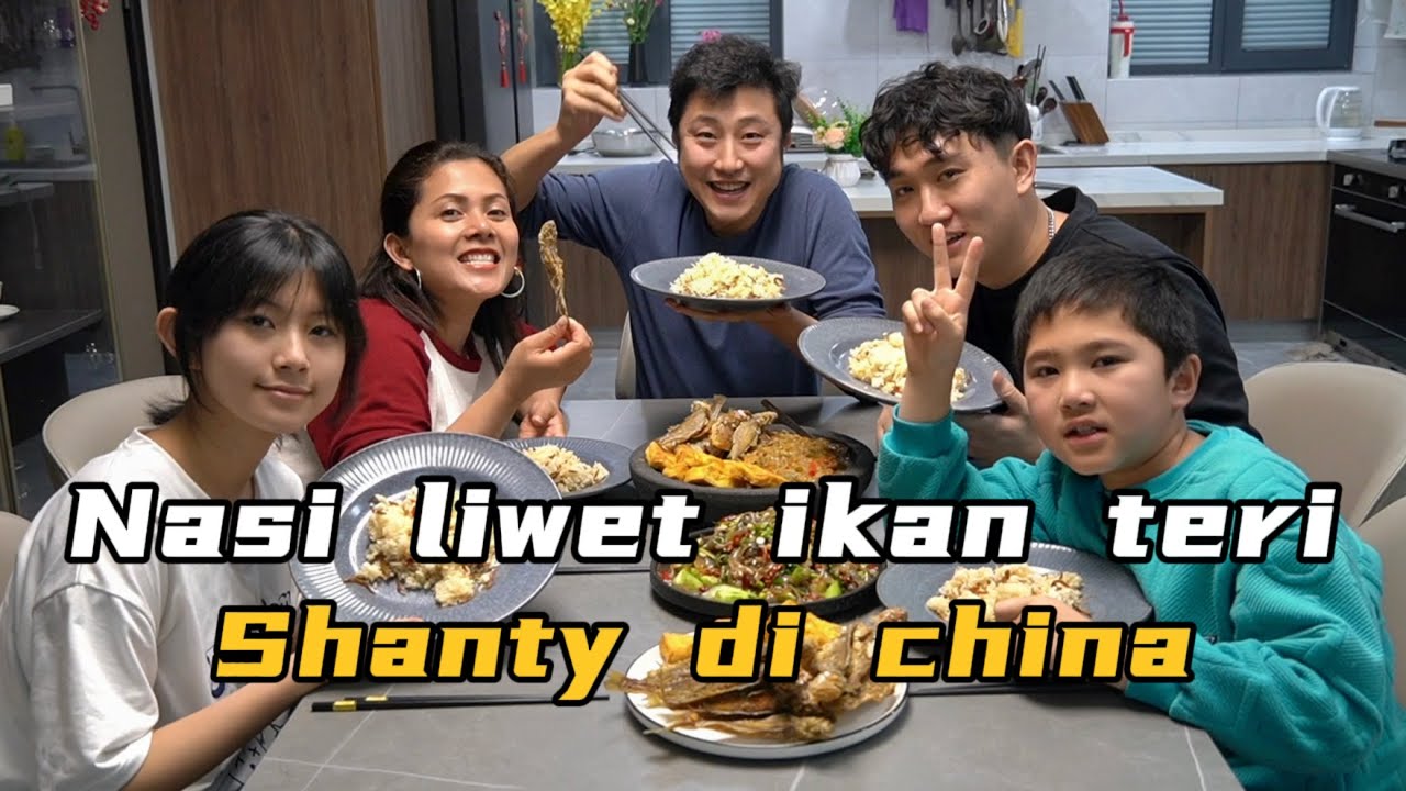 MASAK NASI LIWET IKAN TERI,DAN SAMBEL HIJAU+TAHU GORENG,KELUARGA KU BILANG NASI KAMPUNG ENAK