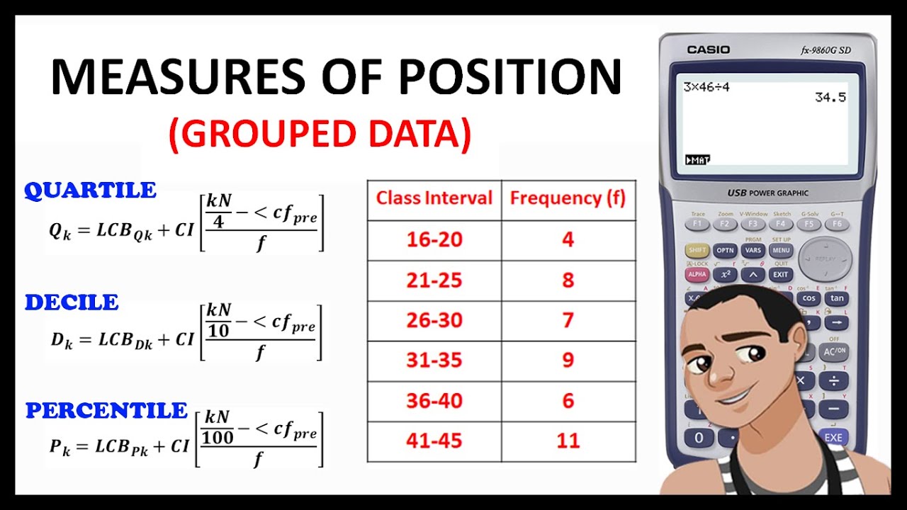 QUARTILE, DECILE AND PERCENTILE (GROUPED DATA) || MEASURES OF POSITION
