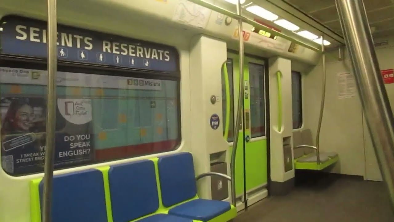 Metrovalencia L5 ride from Àngel Guimerà to the Airport (Aeroport)