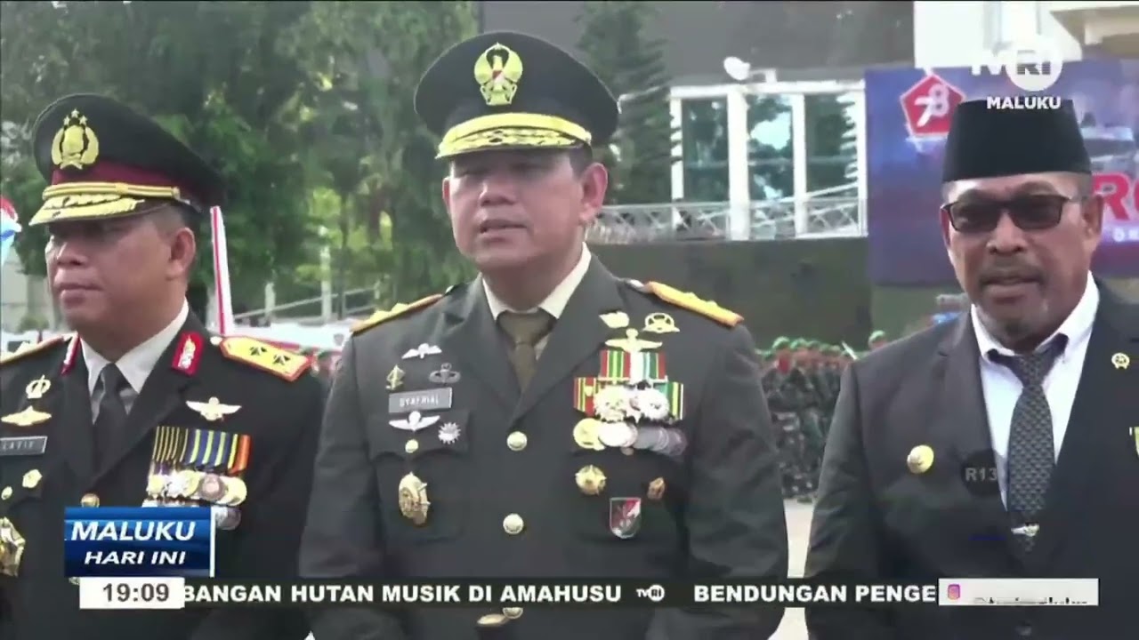 Pangdam XVI/Pattimura Pimpin Upacara HUT ke - 78 TNI (TVRI Maluku)