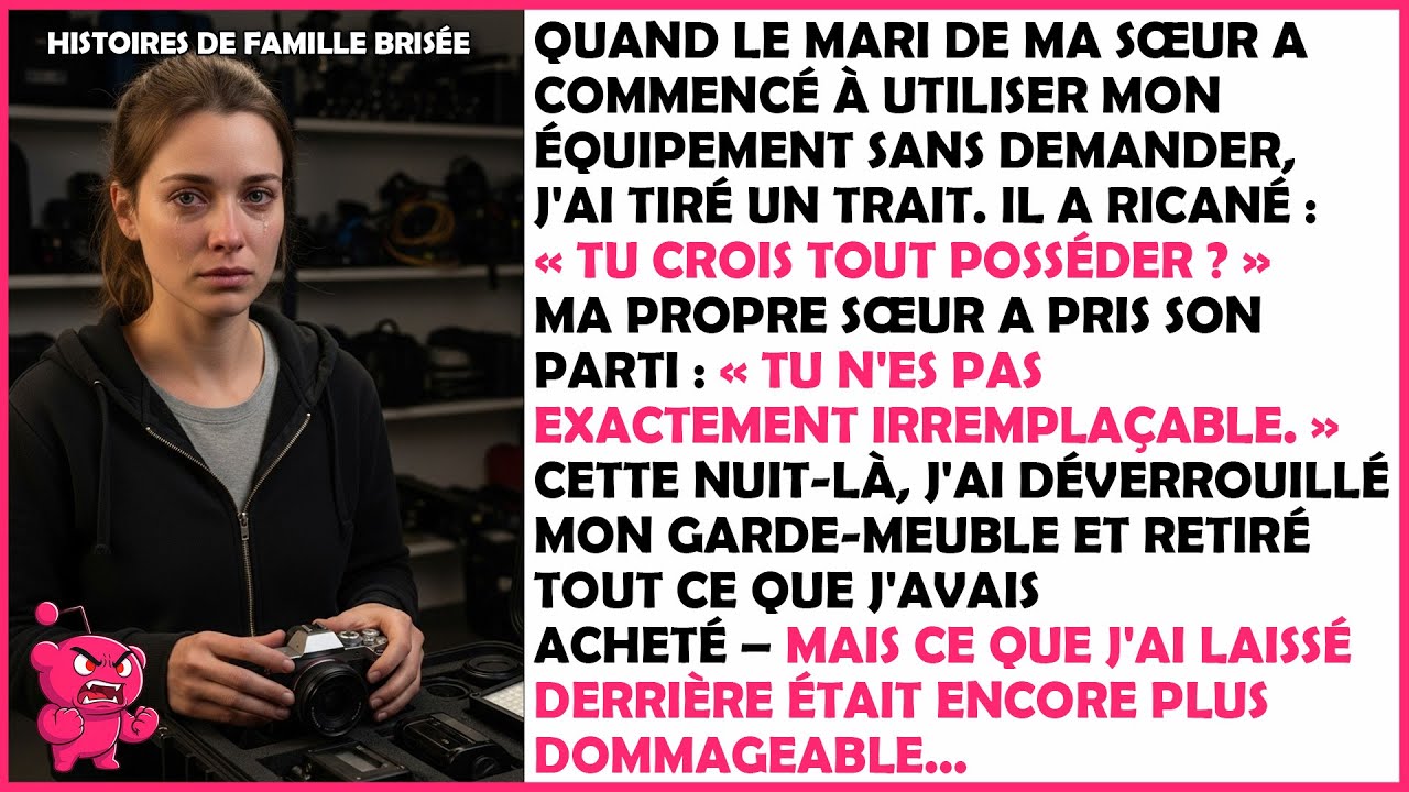 Quand le mari de ma sœur a commencé à utiliser mon équipement sans demander, j'ai tiré un trait.