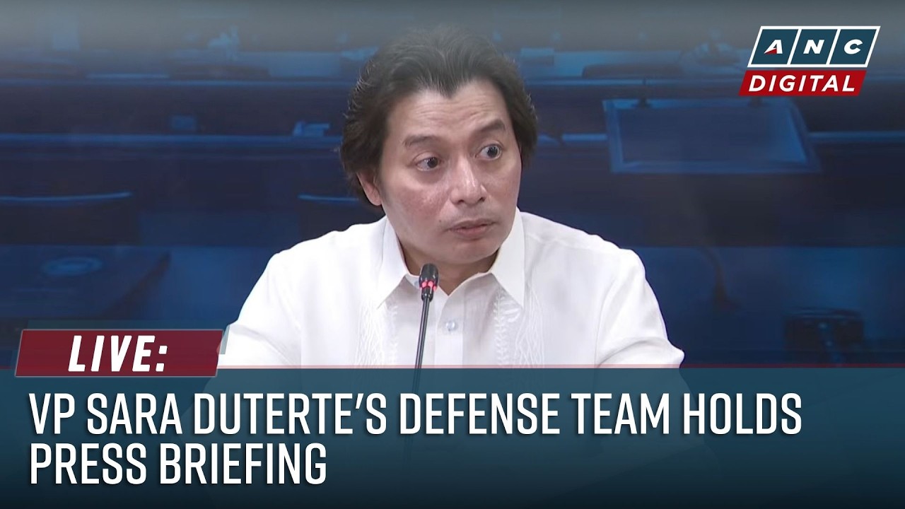 LIVE: VP Sara Duterte's defense team holds press briefing on Impeachment Trial | July 22, 2026