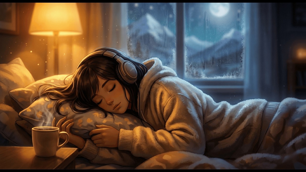 Winter Sanctuary: Warm Coffee & Cinematic Lo-fi for Deep Sleep in the Frosty Night