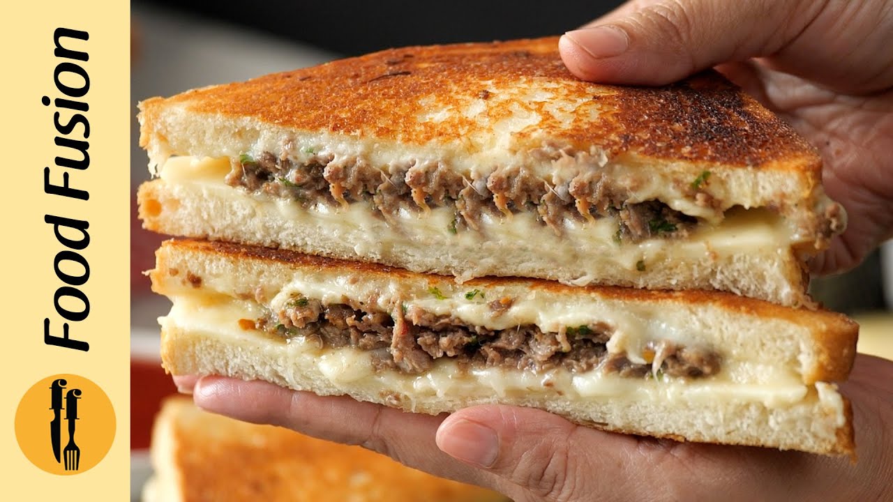 Best Grilled Cheese Patty Melt Sandwich Recipe by Food Fusion