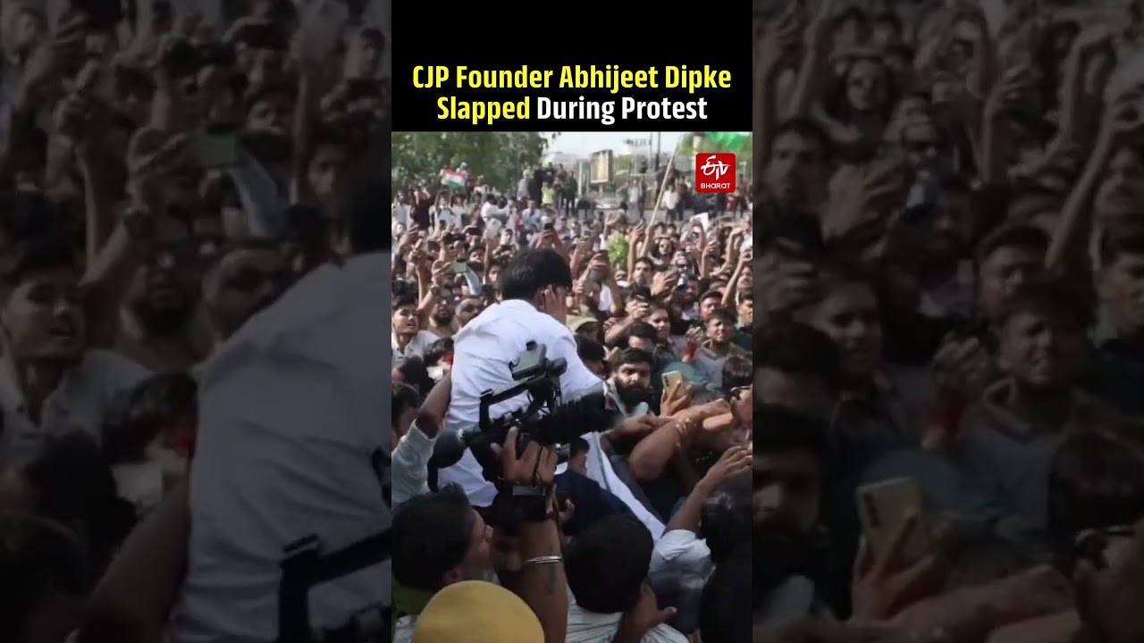 Cockroach Janta Party Founder Abhijeet Dipke Slapped During Protest In Rajasthan's Jaipur