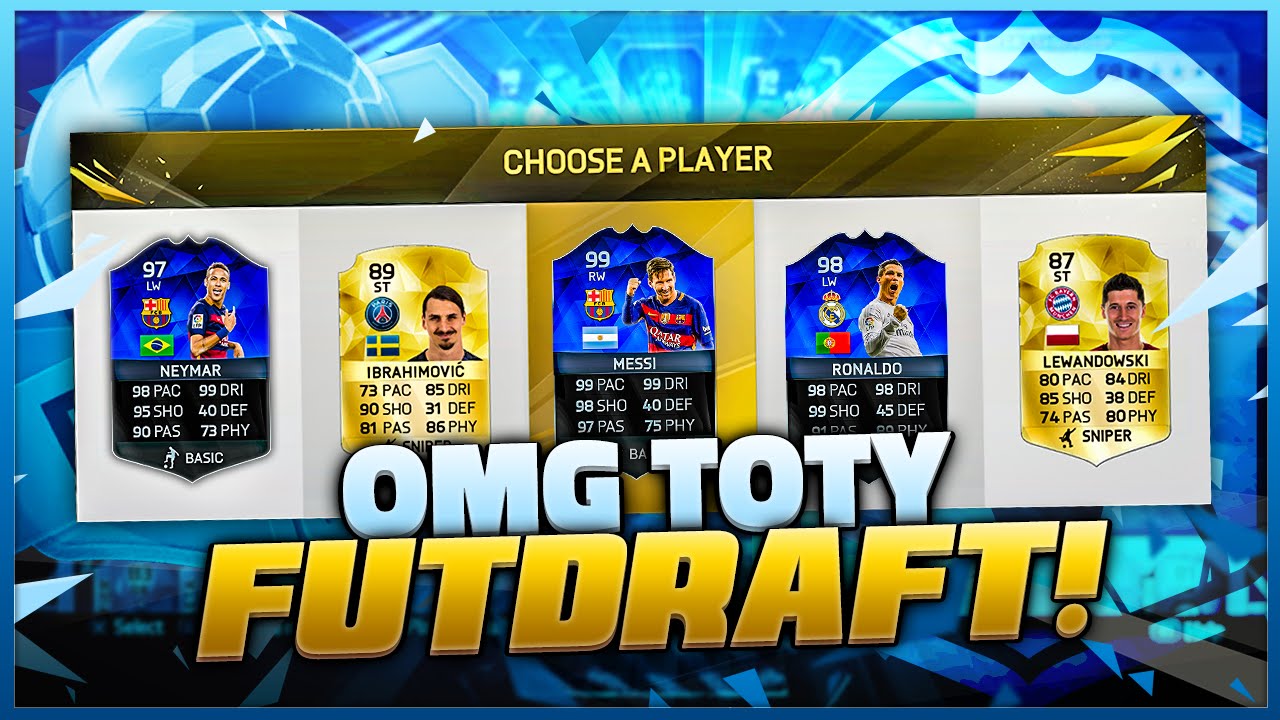 OMG FINALLY A TOTY FUT DRAFT w NEYMAR AND RONALDO! FIFA 16 ULTIMATE TEAM