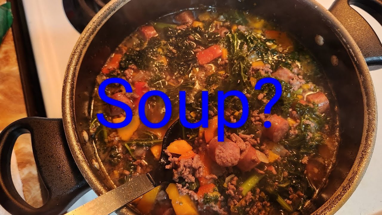 Soups on! #kale #soup #sweetpotatoes 