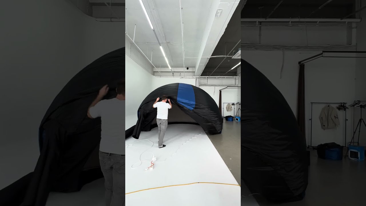 Wow! The planetarium folds itself! 😲 #fulldome #mobileplanetarium